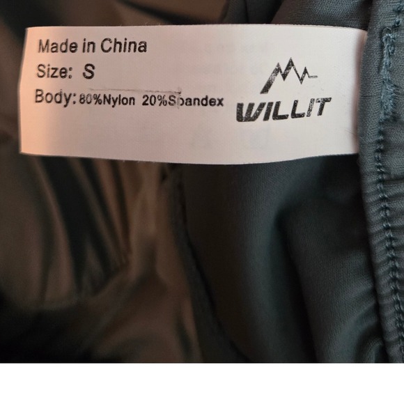 WILLIT Athletic Shorts Womens Small Gray Blue Drawstring Pockets Nylon Spandex - Picture 4 of 6